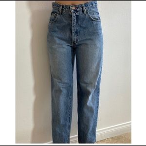 Vintage 90s Mid Wash Tapered High Waist Jeans